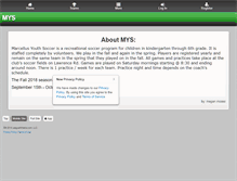 Tablet Screenshot of marcellusyouthsoccer.org